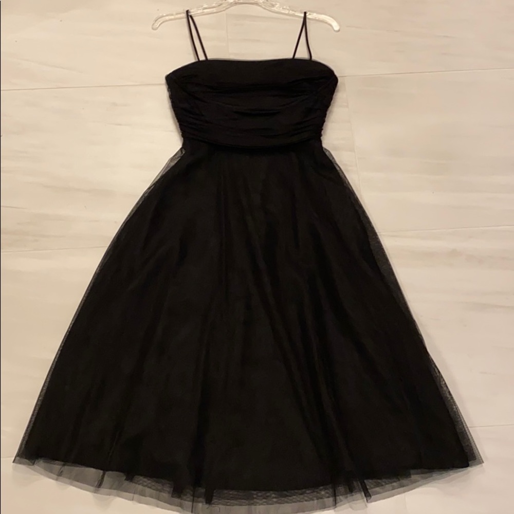 Black tulle cocktail dress